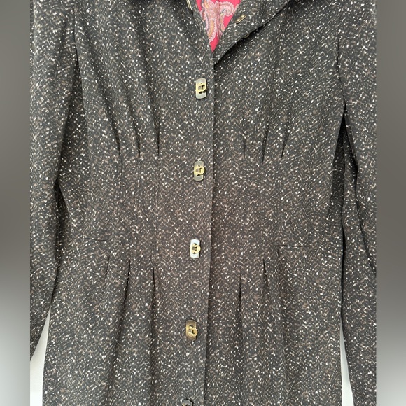 Etcetera Speckled Women’s Vintage Warm Comfortable Statement Long PeaCoat Size 6 - Picture 5 of 9